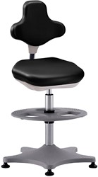 Laboratoriumstoel Bimos Labster-3 met glijders en voetenring, zithoogte 55-80cm