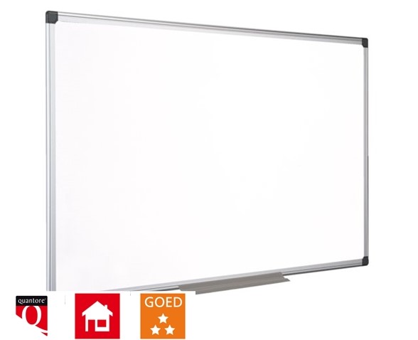 smaak kalf Verplaatsbaar Whiteboard Quantore 60x90cm magnetisch. incl. 4x whiteboardstift,  whiteboardborstel, whiteboardreinigingsvloeistof, afleggoot en ophangsysteem  bij Easy4Office