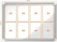 Buitenvitrine Nobo Premium Plus 8xA4 draaideur magnetisch-2