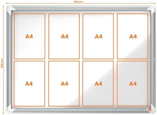 Buitenvitrine Nobo Premium Plus 8xA4 draaideur magnetisch-8