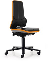 Ergonomische werkplaatsstoel Bimos Neon-2 9563 met wielen en permanentcontact rugleuning