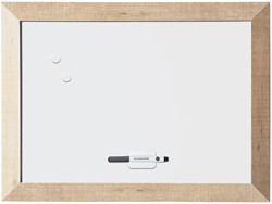 Bi-Office Kamashi magnetisch whiteboard met naturel kader