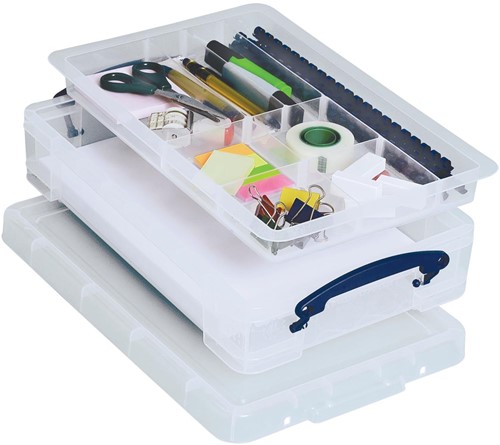 Vakkenverdeler Really Useful 4/9 liter 8 vakken 342x215x35mm transparant-2