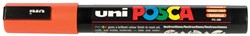 Uni POSCA paintmarker PC-5M, 1,8 - 2,5 mm, donkeroranje