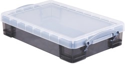 Really Useful Box opbergdoos 4 liter, transparant gerookt