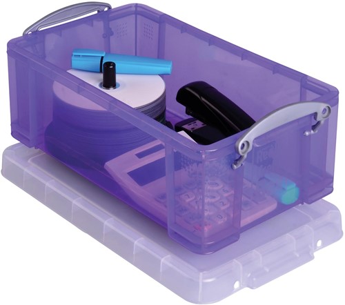 Really Useful Box opbergdoos 9 liter, transparant paars-2