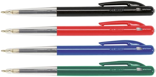 Balpen Bic M10 medium assorti blister à 4 stuks-2