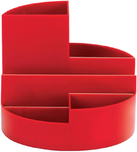 Pennenkoker MAUL roundbox 6 vakken rood