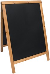 Stoepbord Securit 550x850x30mm teak hout