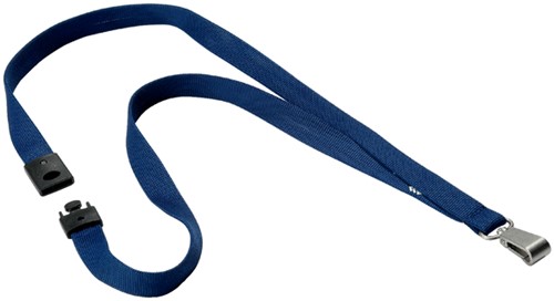 Textielkoord Durable 8127 met karabijnhaak nachtblauw 10 stuks