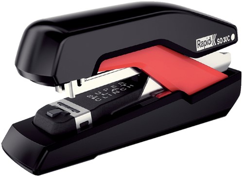 Nietmachine Rapid SO30c halfstrip 30vel 24/6 zwart/rood