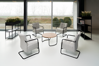 Alfa loungestoel  met hoge rug en 4-poots frame-2