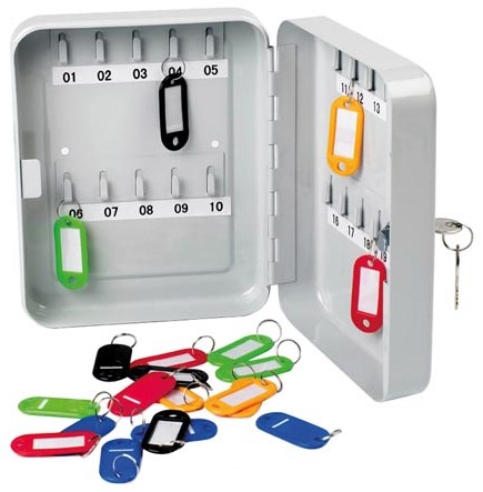 Cyclopen Ordelijk Tactiel gevoel Perel sleutelkastje voor 20 sleutels - 16 x 20 x 60 cm - met 20  sleutelhangers bij Easy4Office