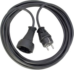 Verlengsnoer van hoogwaardige kunststof met geaarde stekker en -koppeling (verlengkabel voor binnen met 10 m kabel)