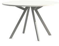 Bridge vergadertafel rond 120 cm doorsnede, rechthoekige poten 30 x 50 mm, vaste hoogte 75 cm.-2