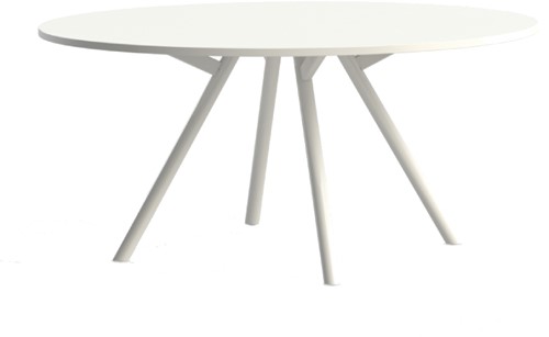 Bridge vergadertafel rond 120 cm doorsnede, rechthoekige poten 30 x 50 mm, vaste hoogte 75 cm.-3