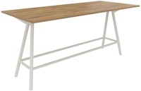Bridge vergadertafel recht 240 x 100 cm - melamine blad -  ronde metalen poten - H 110 cm-2