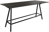 Bridge vergadertafel recht 240 x 100 cm - melamine blad -  ronde metalen poten - H 110 cm-3