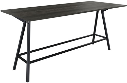 Bridge vergadertafel recht 240 x 100 cm - melamine blad -  ronde metalen poten - H 110 cm-3