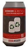 Easy4Rent recycle ton 145 ltr voor lege flesjes en blikjes