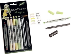 Copic Ciao set Manga 6: 5 markers + 1 fineliner