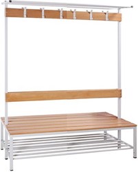 Garderobeset Easy4Office met 2x6 stevige kledinghaken. 189x160x80cm