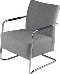 Alfa loungestoel met hoge rug en sledeframe