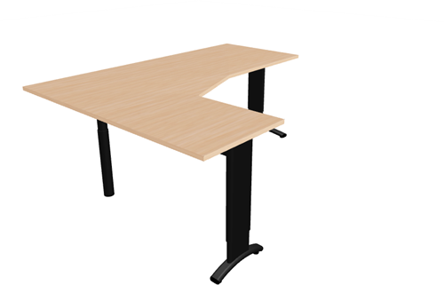 Entrade bureau NG-Compact groot 200x160cm Links, hoogte instelbaar-3