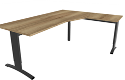 Entrade bureau NG-Compact groot 200x160cm Rechts, hoogte instelbaar