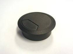 Kabeldoorvoer kunststof zwart, afmeting boorgat 8 cm doorsnede