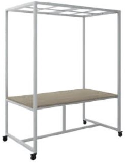 Vergadertafel Move op wielen met rooster dakelement zithoogte 75 cm-2