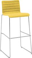 Oscar barkruk slede frame,  ztihoogte 82 cm, hout, laminaat of gestoffeerd-2
