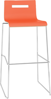 Oscar barkruk slede frame,  ztihoogte 82 cm, hout, laminaat of gestoffeerd-3