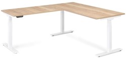 S-line elektrisch zit-sta hoekbureau met aanbouw 70 x 120 cm