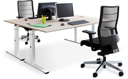 Bureau Palmberg Crew hoogte instelbaar met Easy Push veerondersteuning
