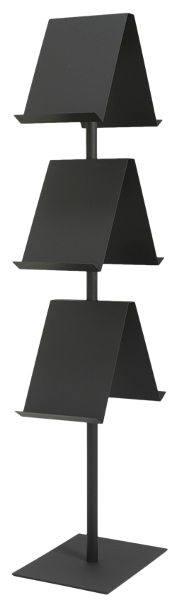 Brochurehouder staand six pack zwart Pelikan & Co