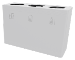 Afvalscheidingsbak Ditch 3A XL Restafval- Papier- Platsic