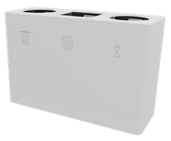 Afvalscheidingsbak Ditch 3C XL restafval- Papier- GFT