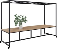 Vergadertafel Move op wielen met rooster dakelement zithoogte 75 cm