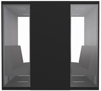 VOX Large akoestische werkplek zwart - Standaard model-3
